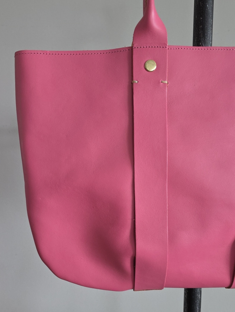 Rare Clare V. La Tropezienne Pink Leather Tote - Picture 7 of 16